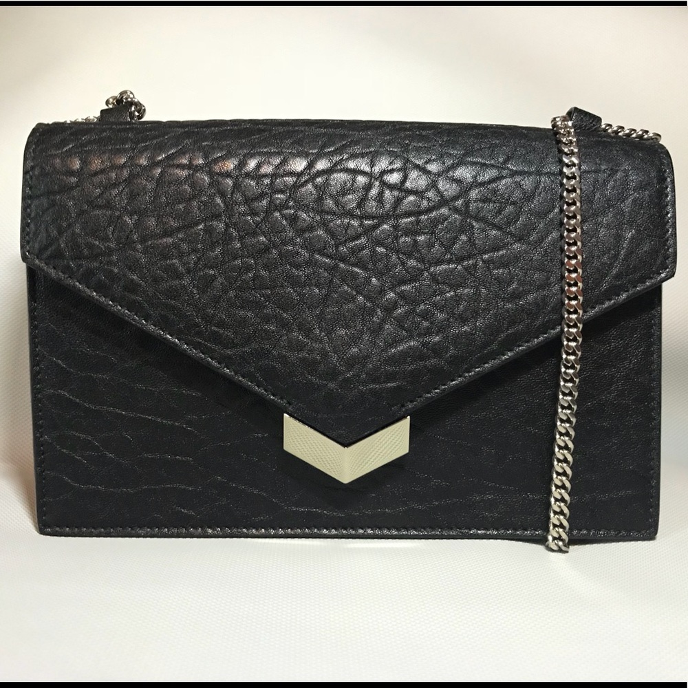 Jimmy Choo Leila Grainy Lambskin Leather Crossbody